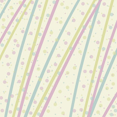 pastel colorful party background with lines and bubbles 