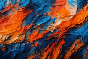 Obraz premium Abstract rough dark coloured art painting texture, with oil brushstroke, pallet knife paint on canvas - Generative AI