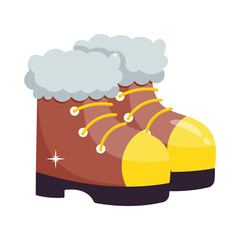 Boots vector colorful stickers Icon Design illustration. EPS 10 File