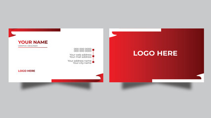 Creative presentation card with company logo. Vector business card template. 