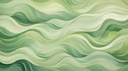 Abstract Organic Earthy Green Swirls in Dynamic Texture. Natural Swirling Green Texture of Meadows. Organic Wallpaper Background. Generative AI