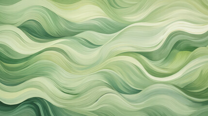 Fototapeta premium Abstract Organic Earthy Green Swirls in Dynamic Texture. Natural Swirling Green Texture of Meadows. Organic Wallpaper Background. Generative AI