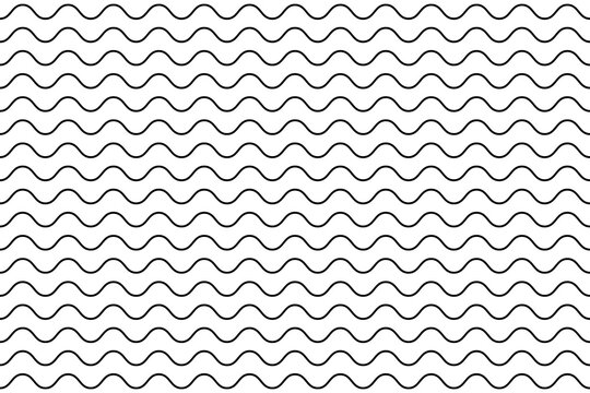 Thin wavy lines seamless pattern. Repeatable wavy zigzag lines vector pattern.