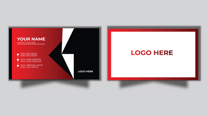Modern  business card template.Horizontal and vertical layout. Vector illustration.