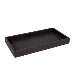 luxury leather service tray isolated on white background
