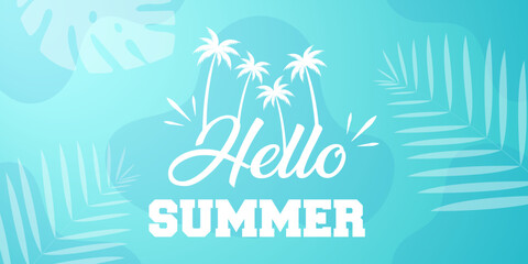 Colorful Summer background layout banners design. Horizontal poster, greeting card, header for website vector