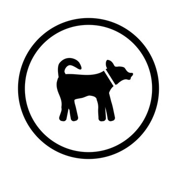 A place for walking dogs. A sign permitting dog walking in a special area. EPS10