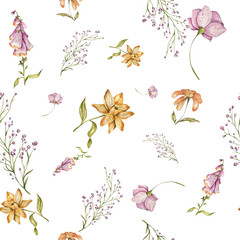 abstract wildflowers. fabulous unusual bright. for postcards, invitations, design