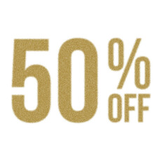 50 Percent Discount Offers Tag with Dust Style Design