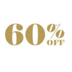 60 Percent Discount Offers Tag with Dust Style Design