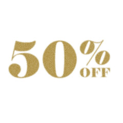 50 Percent Discount Offers Tag with Dust Style Design