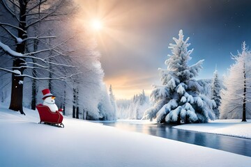 santa claus in the forest