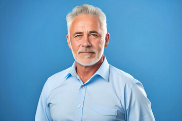 Portrait of a mature confident man in a shirt, portrait of a man