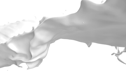 The milk splash png image for food concept 3d rendering