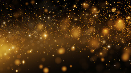 Star shining gold gradient sparkles on transparent background. AI Generative.