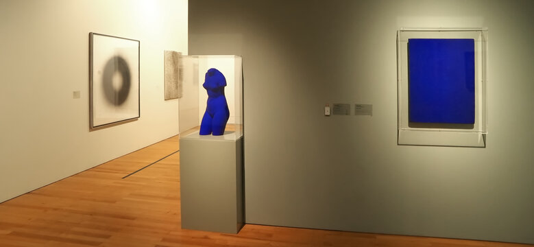 Art collection of Berardo museum in the cultural center of Belem in Lisbon Portugal - Yves Klein