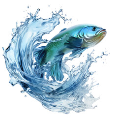 fish in water splash - 651537716
