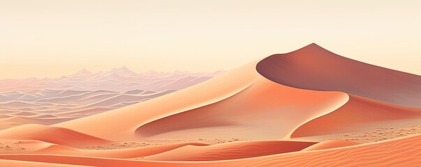 Fototapeta na wymiar Orange sand dunes in the desert