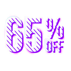 5 Percent Discount Offers Tag with Stripe Style Design