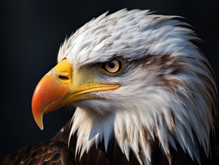 Blade eagle close up photo, the sharp gaze of an eagle