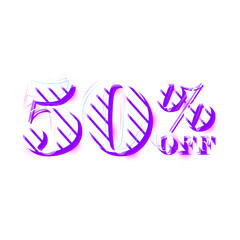 80 Percent Discount Offers Tag with Stripe Style Design