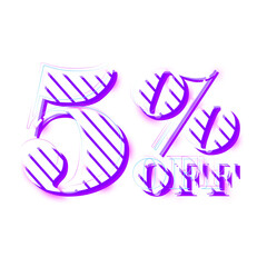 80 Percent Discount Offers Tag with Stripe Style Design
