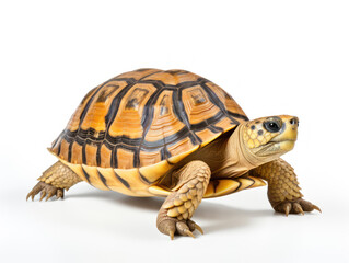 Turtle isolated on white background side view