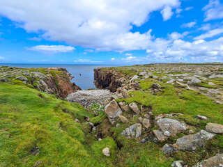 The cliffs close to the Lighthouse on Tory Island, County Donegal, Republic of Ireland © Lukassek