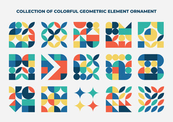 collection of abstract colorful ornament design