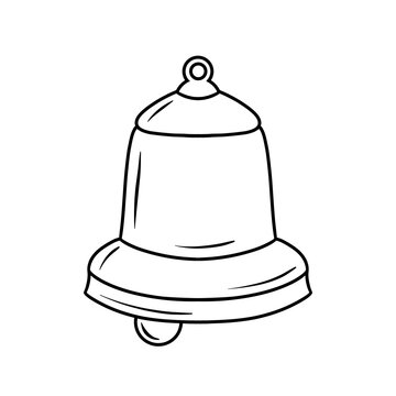 recommend clip art: Bell black doodle outline.