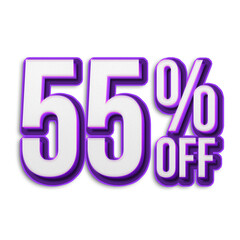 55 Percent Discount Offers Tag with New Style Design