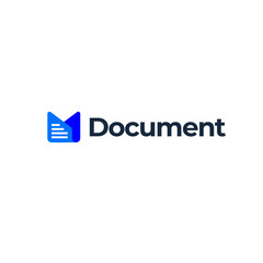 Paper document logo flat vector design