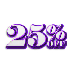 25 Percent Discount Offers Tag with New Style Design