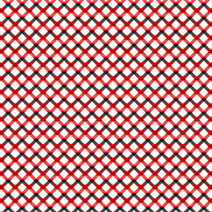 Red metal or plastic grill with angular holes