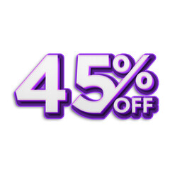 45 Percent Discount Offers Tag with New Style Design