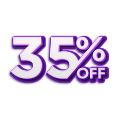 35 Percent Discount Offers Tag with New Style Design