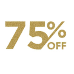 75 Percent Discount Offers Tag with Dust Style Design