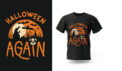 Halloween Again vector t-shirt design