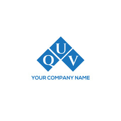 QUV letter logo design on white background. QUV creative initials letter logo concept. QUV letter design.