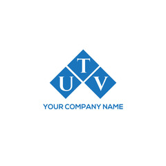 UTV letter logo design on white background. UTV creative initials letter logo concept. UTV letter design.
