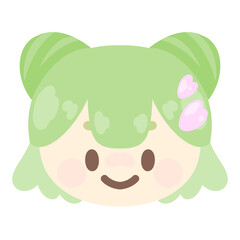 緑猫耳の女の子⭐︎PNG