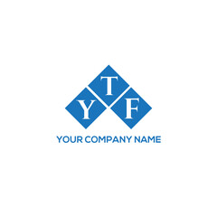YTF letter logo design on white background. YTF creative initials letter logo concept. YTF letter design.