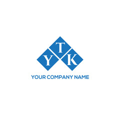 YTK letter logo design on white background. YTK creative initials letter logo concept. YTK letter design.