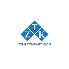 Fototapeta premium ZTK letter logo design on white background. ZTK creative initials letter logo concept. ZTK letter design.
