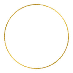 Gold circle frame.	