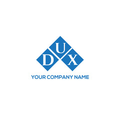 Fototapeta premium DUX letter logo design on white background. DUX creative initials letter logo concept. DUX letter design.