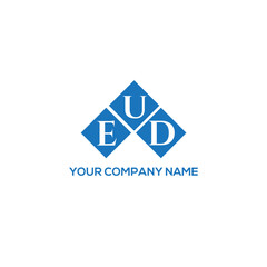 EUD letter logo design on white background. EUD creative initials letter logo concept. EUD letter design.