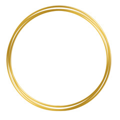 Gold circle frame.	