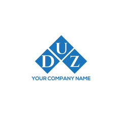 DUZ letter logo design on white background. DUZ creative initials letter logo concept. DUZ letter design.