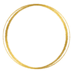 Gold circle frame.	